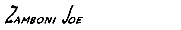 Zamboni Joe font