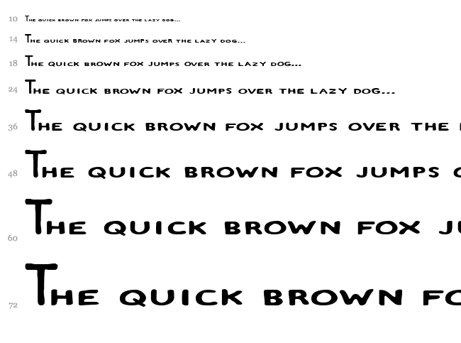 Zamboni Joe font waterfall
