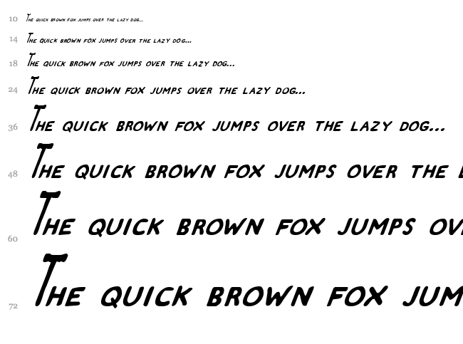 Zamboni Joe font waterfall