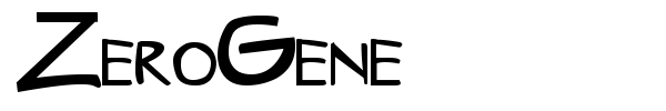 ZeroGene font preview