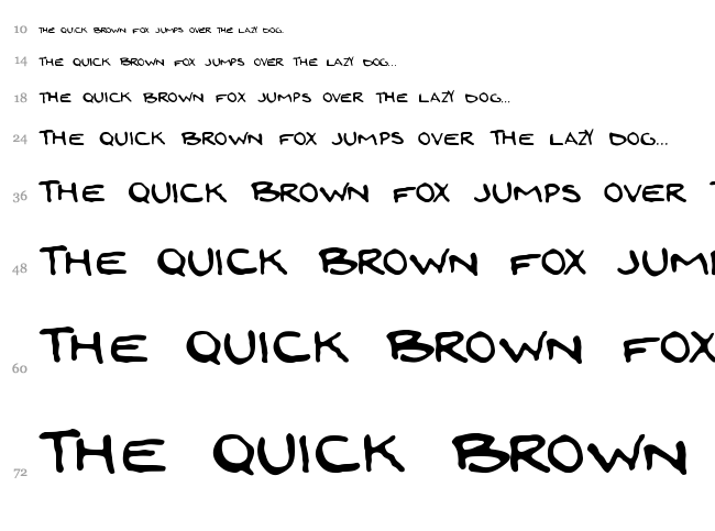 Zoi Mao font waterfall
