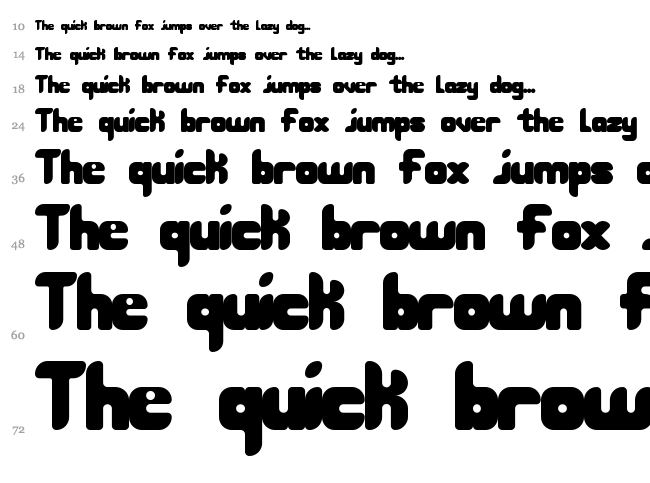 208 font waterfall