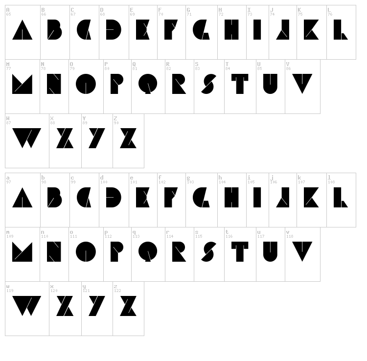 Ali font map