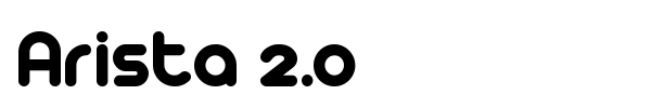 Arista 2.0 font preview