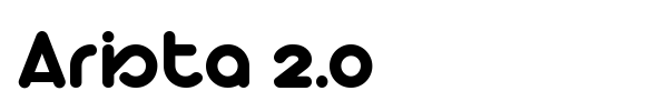 Arista 2.0 font preview