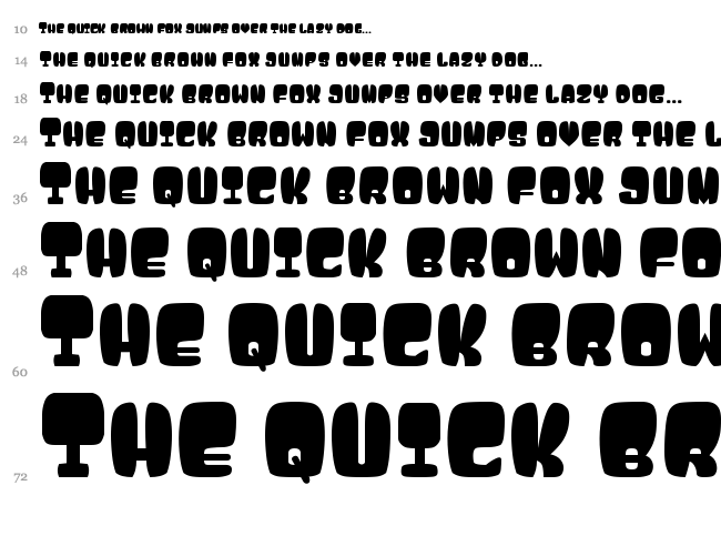 Atama G font waterfall