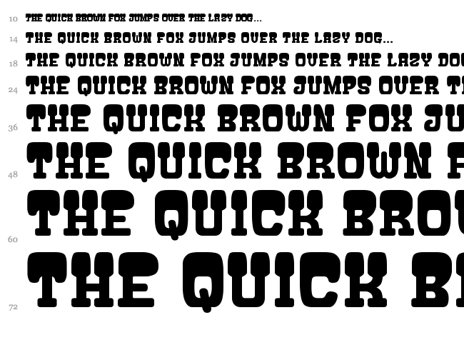 Atama Serif G font waterfall