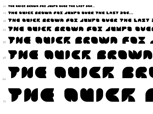 Attic font waterfall
