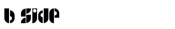 B Side font