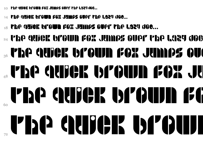 B Side font waterfall