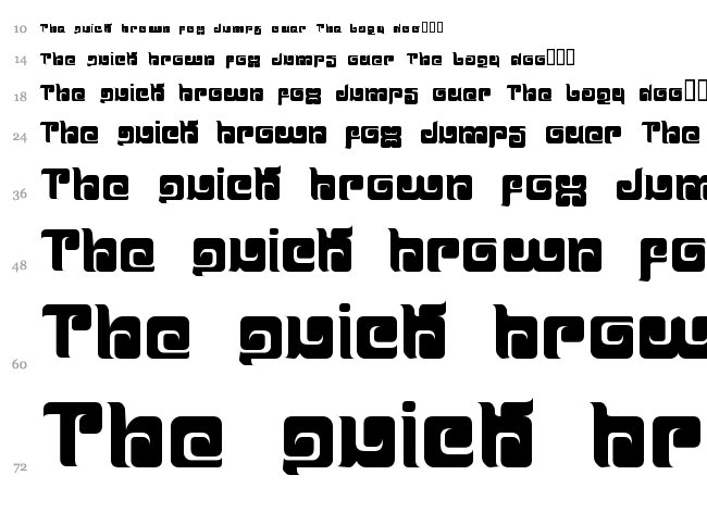 Ballom font waterfall