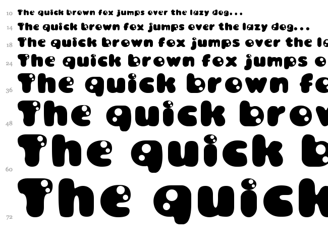 Bambina font waterfall