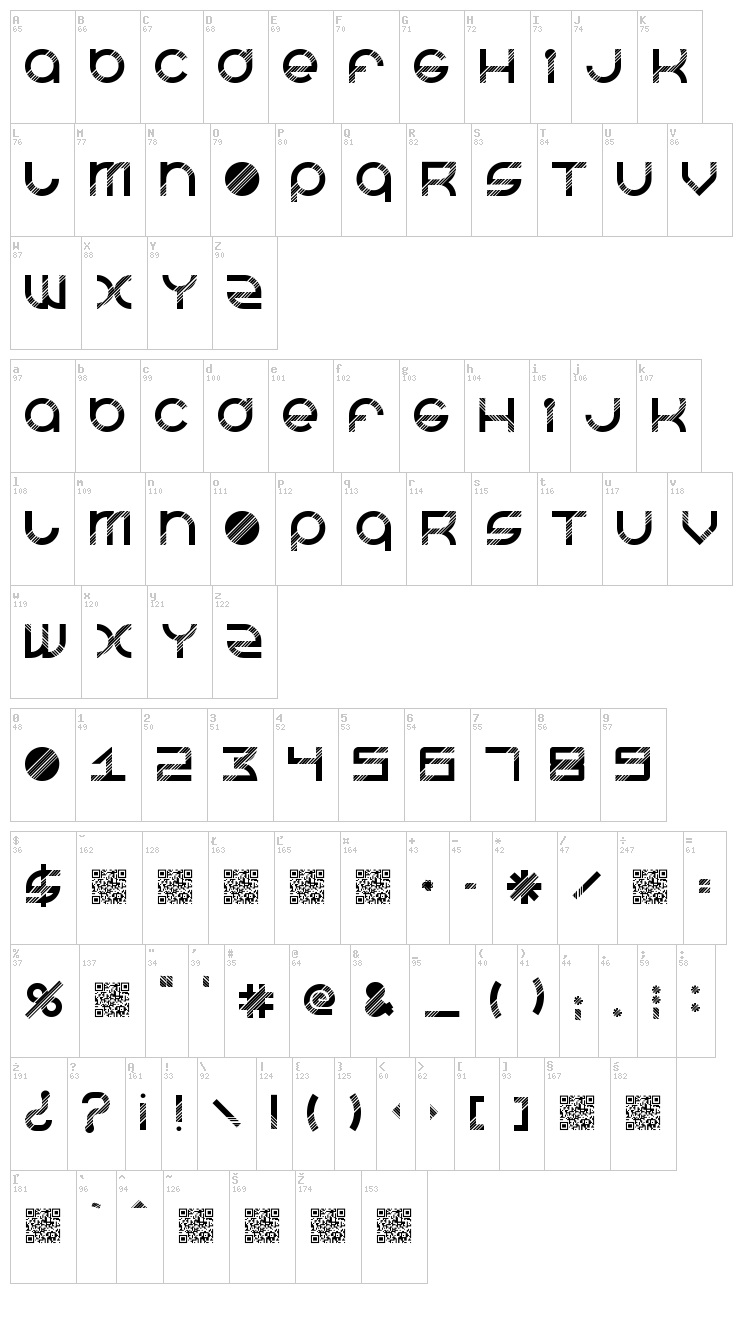 Beast Mode Suite font map