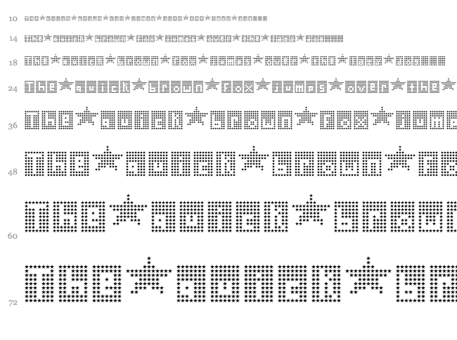 Blockstar font waterfall