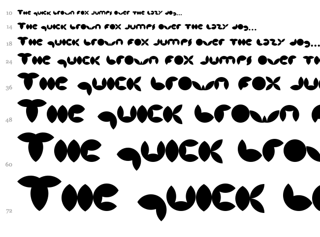 Bokeh font waterfall