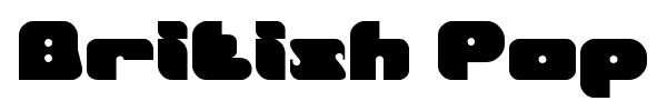 British Pop Music font