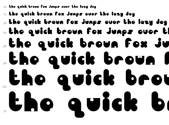 Bub font waterfall
