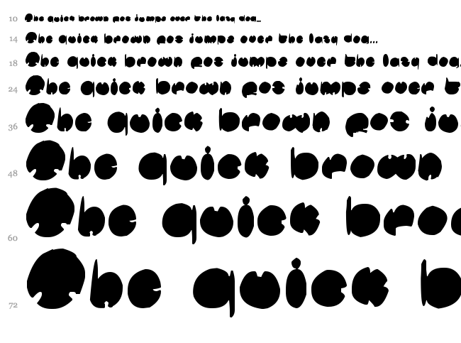 Bub font waterfall