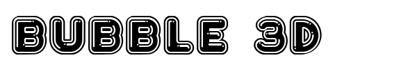 Bubble 3D font