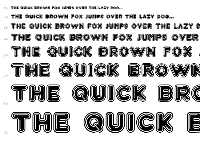 Bubble 3D font waterfall