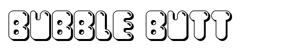 Bubble Butt font preview