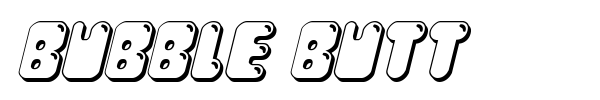 Bubble Butt font preview