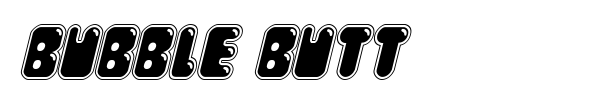 Bubble Butt font preview