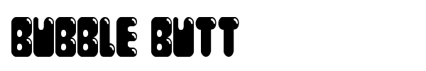 Bubble Butt font preview