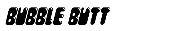 Bubble Butt font preview