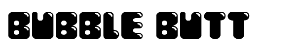 Bubble Butt font preview