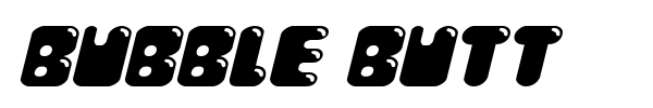 Bubble Butt font preview