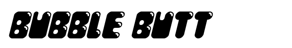 Bubble Butt font preview