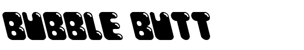 Bubble Butt font preview