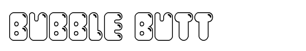 Bubble Butt font preview