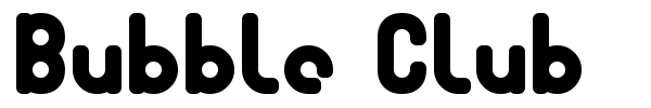 Bubble Club font preview