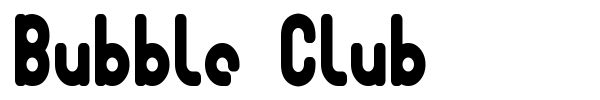 Bubble Club font preview