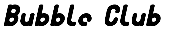 Bubble Club font preview