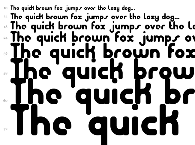 Bubble Club font waterfall