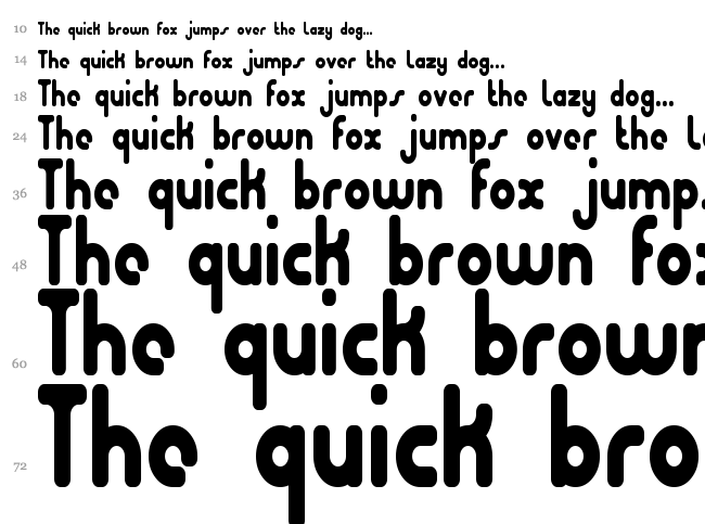 Bubble Club font waterfall