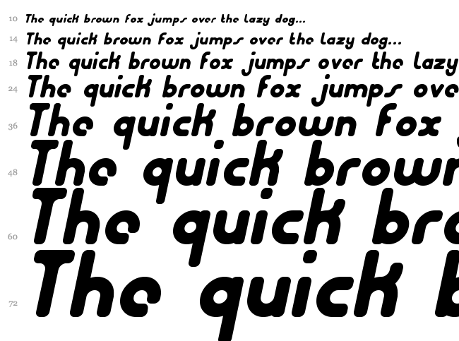 Bubble Club font waterfall