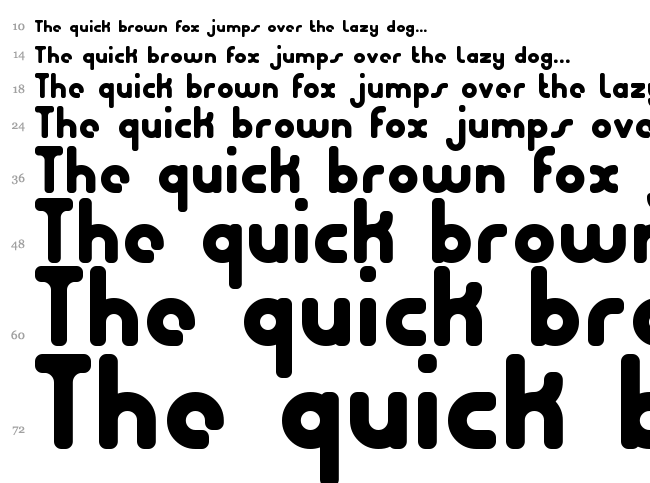 Bubble Club font waterfall