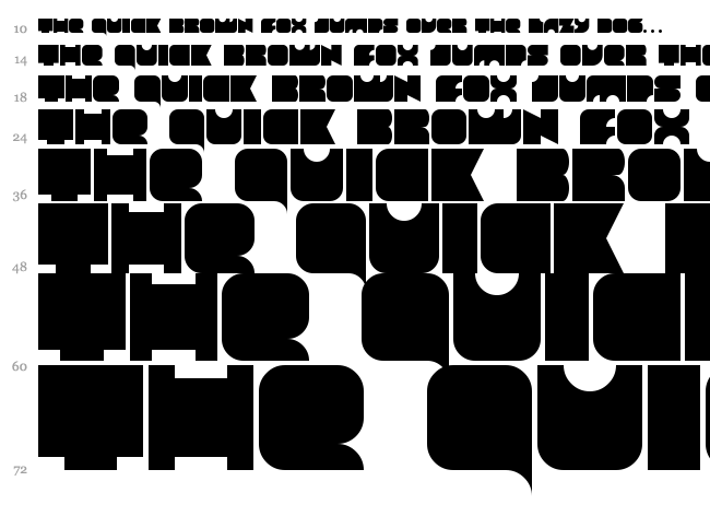 Bulat font waterfall