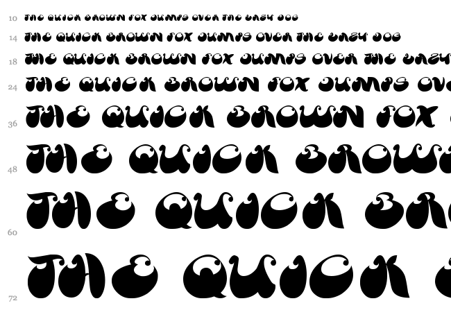 Butterfly font waterfall