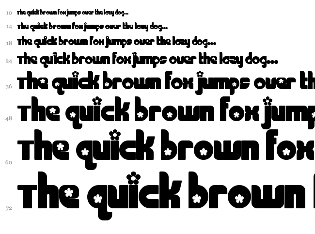 Chick font waterfall