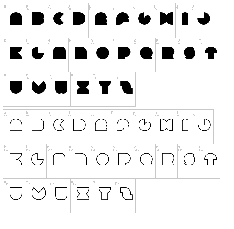 Circa font map