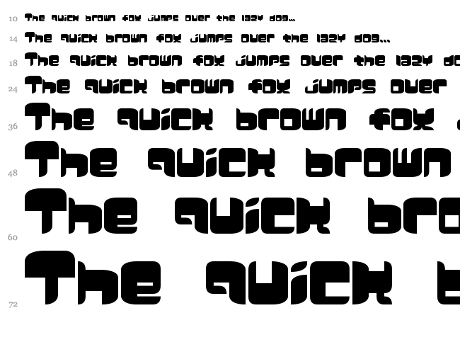 Comicker font waterfall