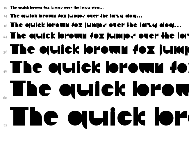 Decco Disco font waterfall