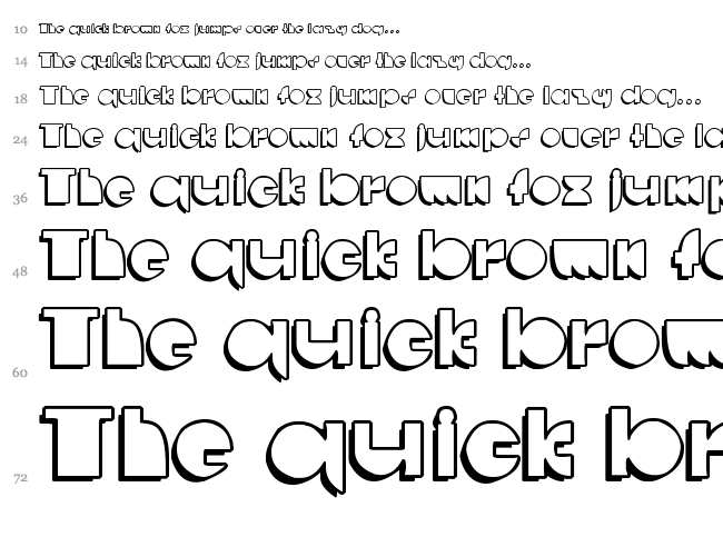 Decco Disco font waterfall