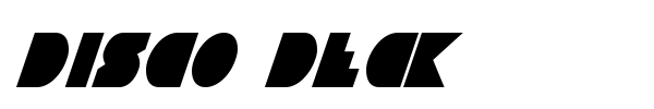 Disco Deck font preview