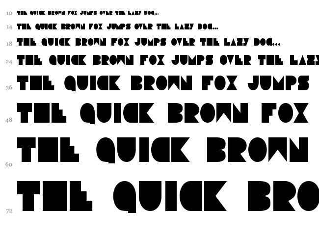 Disco Deck font waterfall